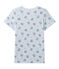 Bedrucktes Mädchen-T-Shirt aus Stretch-Jersey blau FRAICHEUR/weiss MULTICO
