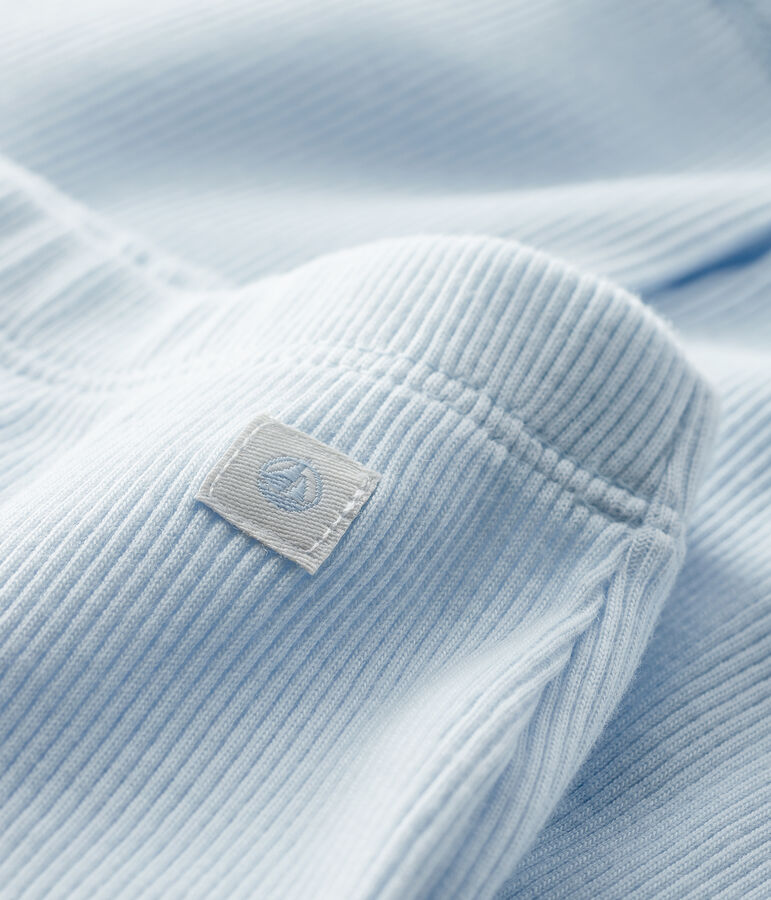 Baby-Leggings aus 2x2-Rippstrick aus Bio-Baumwolle blau FRAICHEUR