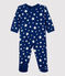 Baby-Strampler aus Baumwolle mit Sternenmotiv. blau MEDIEVAL/weiss MARSHMALLOW