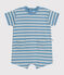 Baby-Kurzoverall aus dichtem Jersey im Streifenlook AZUL/ MONTELIMAR