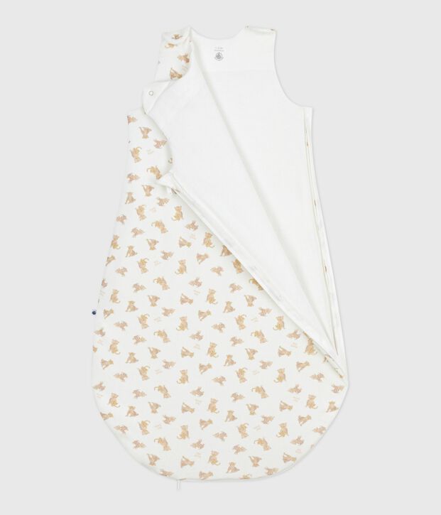 Babyschlafsack aus Nicki mit Leoparden-Motiv TOG-Wert 3 weiss/vielfarbig