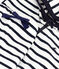 Baby-Set aus verdicktem Jersey mit Streifenmuster weiss MARSHMALLOW/blau SMOKING