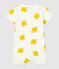 Kurzer Baby-Einteiler aus Baumwolle mit Pflanzenmuster weiss MARSHMALLOW/ ORGE