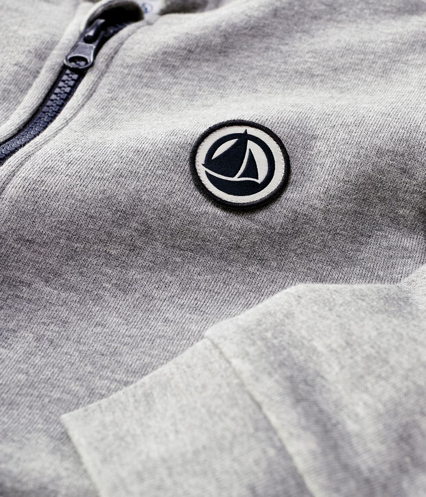 Kinder-Kapuzen-Sweatshirt f&uuml;r M&auml;dchen / Jungen grau