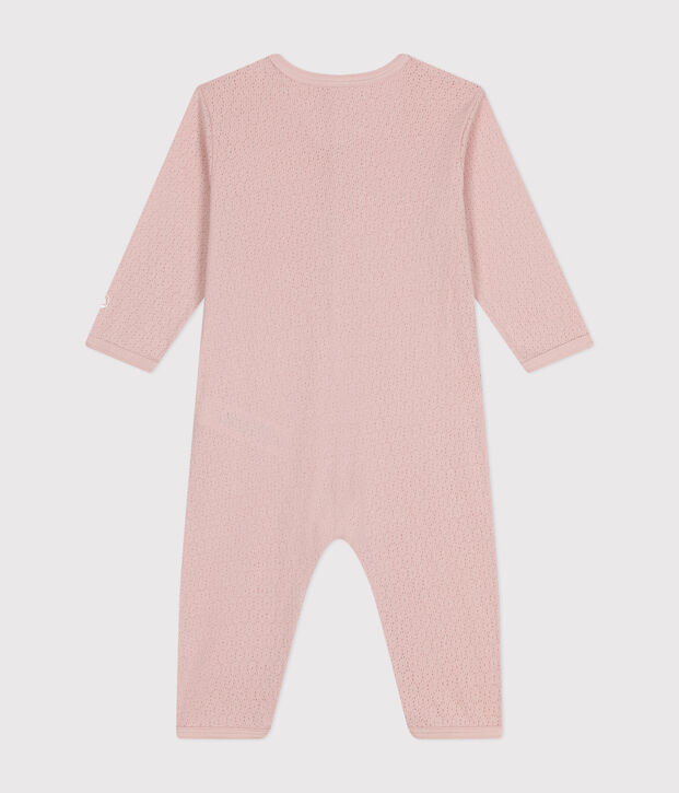 Baby-Pyjama ohne F&uuml;&szlig;e aus Baumwolle rosa