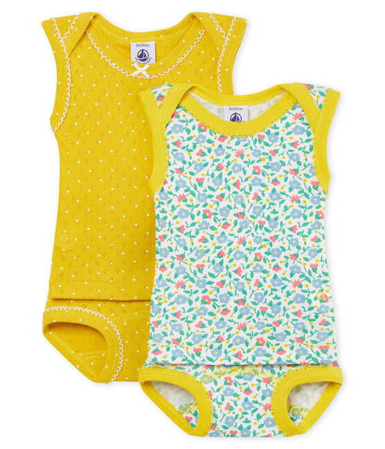 Duo 2-in-1-Baby-Höschenbodys für Mädchen variante 1