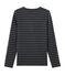 Unisex-Streifenshirt grau MAKI/schwarz BLACK