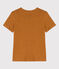 Damen-T-Shirt L’ICONIQUE aus Leinen braun TOAST