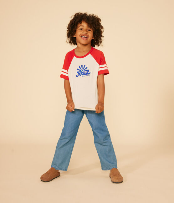 T-Shirt mit Printmotiv aus Jersey Kinder/Jungen rot AVALANCHE/ AURORA