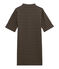 gestreiftes damenkurzarmkleid aus schwerem jersey blau SMOKING/braun BRINDILLE