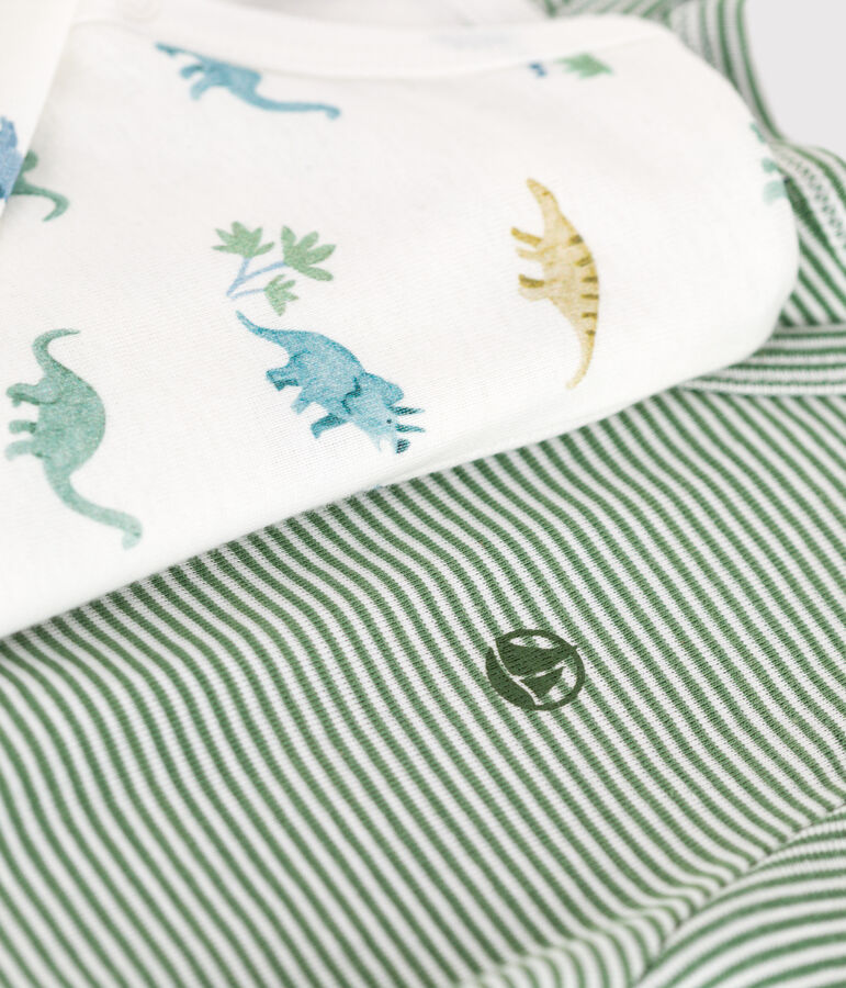 2er-Set Strampler aus gemusterter Baumwolle vielfarbig