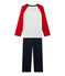Bedruckter Jungen-Schlafanzug blau SMOKING/weiss LAIT/ FROUFROU