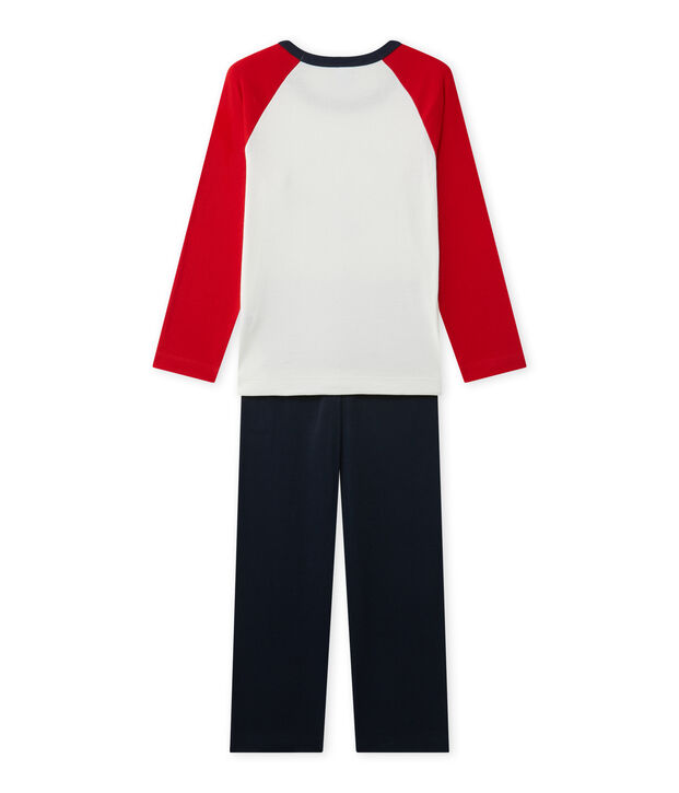 Bedruckter Jungen-Schlafanzug blau/weiss/rot