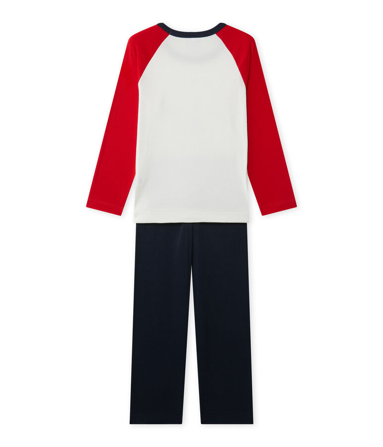 Bedruckter Jungen-Schlafanzug blau/weiss/rot