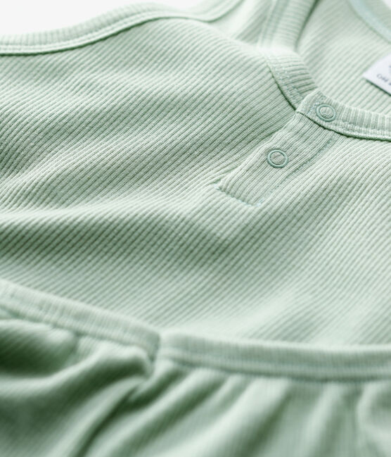 Kinder-Kurzpyjama aus Baumwolle und Lyocell für Jungen grün HERBIER