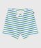 Baby-Shorts aus Baumwolle mit zweifarbigen Streifen weiss/vielfarbig