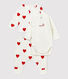 Dreiteiliges Baby-Set aus Bio-Baumwolle mit rotem Herzmuster