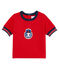 Kurzärmeliges gemustertes baby-t-shirt jungen rot TERKUIT
