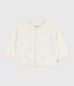 Baby-Cardigan aus Woll- und Baumwollstrick mit bestickten Sternen