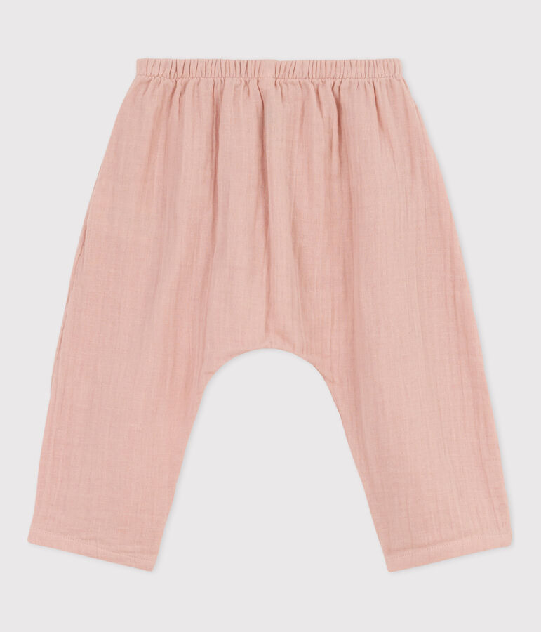 Baby-Hose aus Musselinstoff rosa
