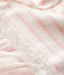 Kurzärmeliges Baby-Kleid für Mädchen weiss MARSHMALLOW/rosa MINOIS