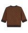 Baby-Sweatshirt aus Doppeljersey in Hahnentrittmuster für Jungen schwarz CITY/braun COCOA