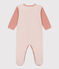 Strampler aus Baumwolle mit Ringelstreifen. rot CORRIDA/weiss MARSHMALLOW