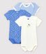 3er-Set kurzärmelige Baby-Bodys mit Zitronen-Motiv