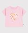 Kurz&auml;rmeliges Baby-T-Shirt aus Baumwolle mit Blumenmotiv rosa