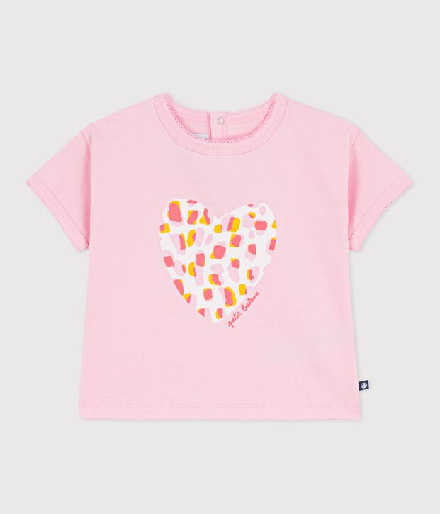 Kurz&auml;rmeliges Baby-T-Shirt aus Baumwolle mit Blumenmotiv MARQUISE
