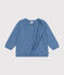 Baby-Cardigan aus Baumwollstrick in Ajour-Optik blau BEACH