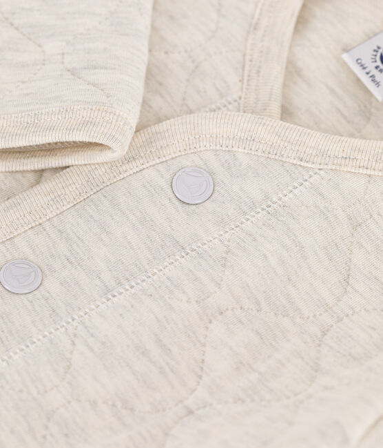 Baby-Cardigan aus gestepptem Doppeljersey beige MONTELIMAR CHINE