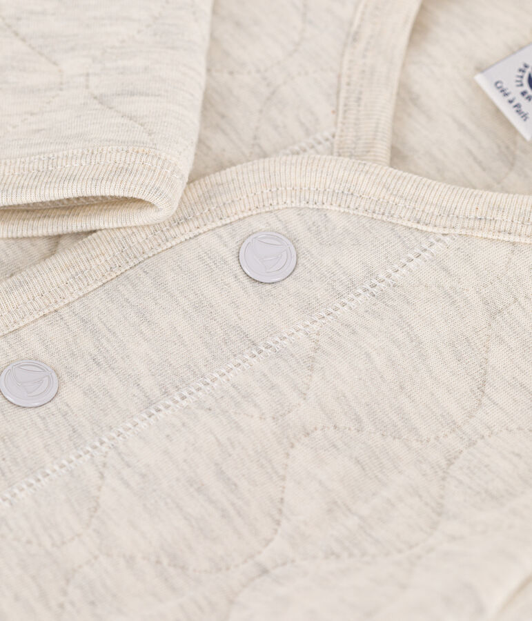 Baby-Cardigan aus gestepptem Doppeljersey beige