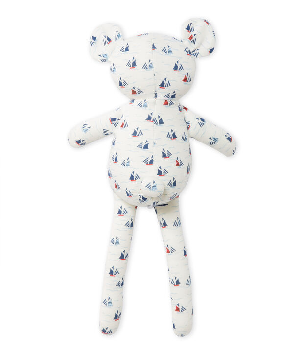 Bedruckter Baby-Jungen-Kuschelb&auml;r weiss/vielfarbig