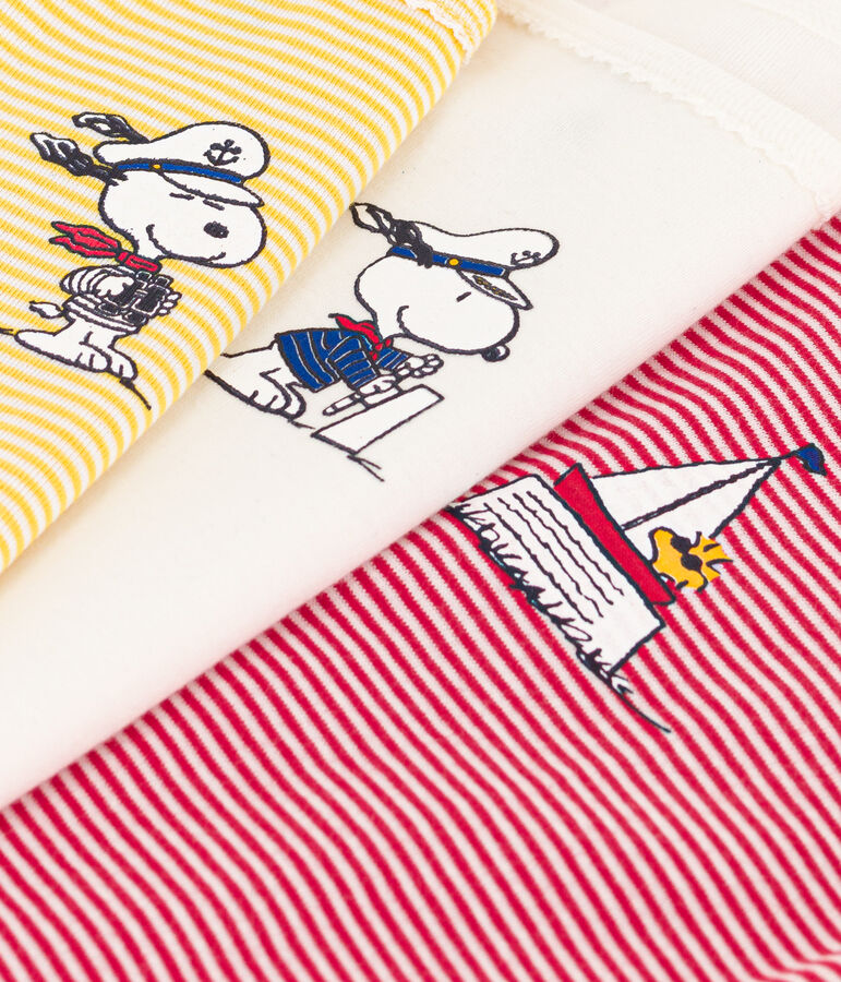 3er-Set Spaghetti-Tops Petit Bateau X Snoopy aus Baumwolle f&uuml;r M&auml;dchen vielfarbig