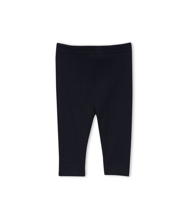 Einfarbige Baby M&auml;dchen Leggings blau Abysse