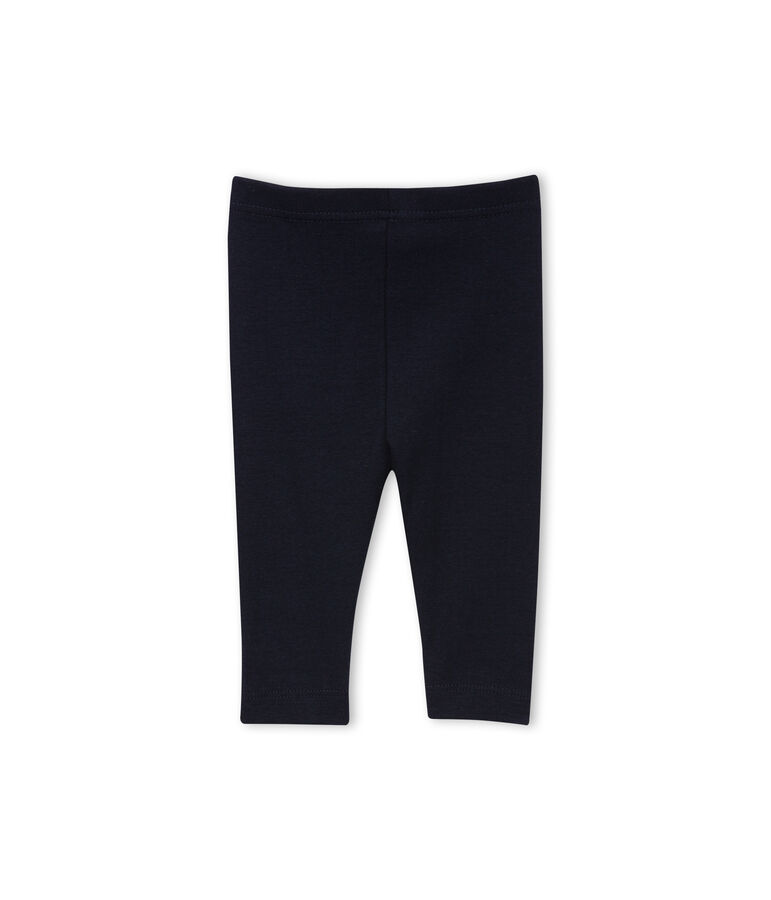 Einfarbige Baby M&auml;dchen Leggings blau Abysse