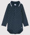 Langärmliger Baby-Body mit Polokragen blau SMOKING/weiss MARSHMALLOW