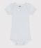 Kurzärmeliger Baby-Body aus Baumwolle mit Print GOMME/ MARSHMALLOW