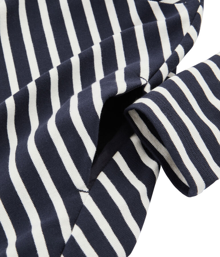 Lang&auml;rmliges Kleid f&uuml;r Damen blau SMOKING/beige COQUILLE