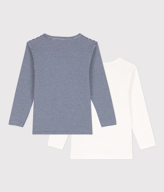 2er-Set langärmelige T-Shirts aus Baumwolle mit Ringelstreifen für Jungen variante 1