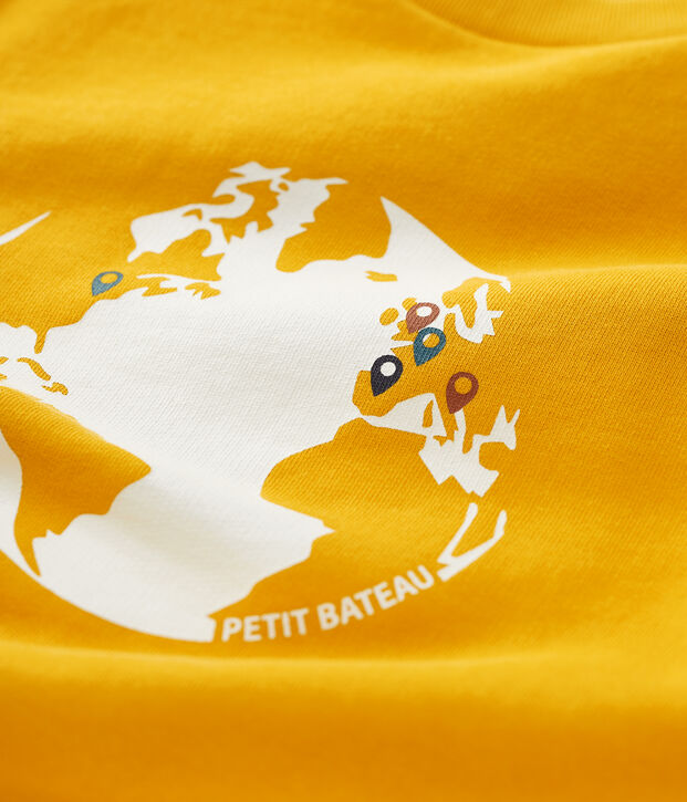 Kinder-Sweatshirt aus Molton f&uuml;r Jungen gelb