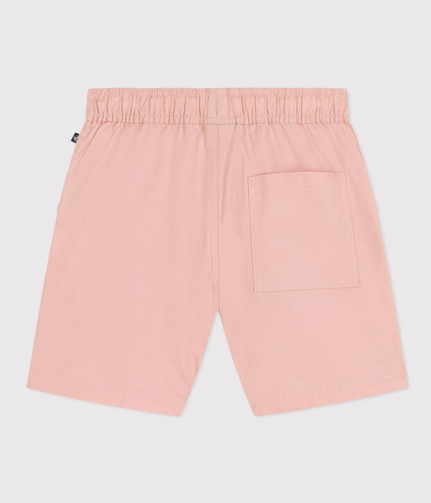 Kinder-Shorts aus Baumwoll-Twill und Leinen rosa