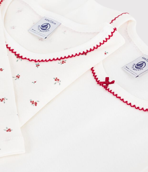 Set lang&auml;rmeliger Kinder T-Shirts aus gemusterter Baumwolle vielfarbig