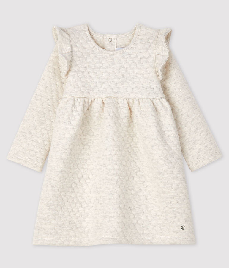 Lang&auml;rmeliges Baby-Kleid f&uuml;r M&auml;dchen beige