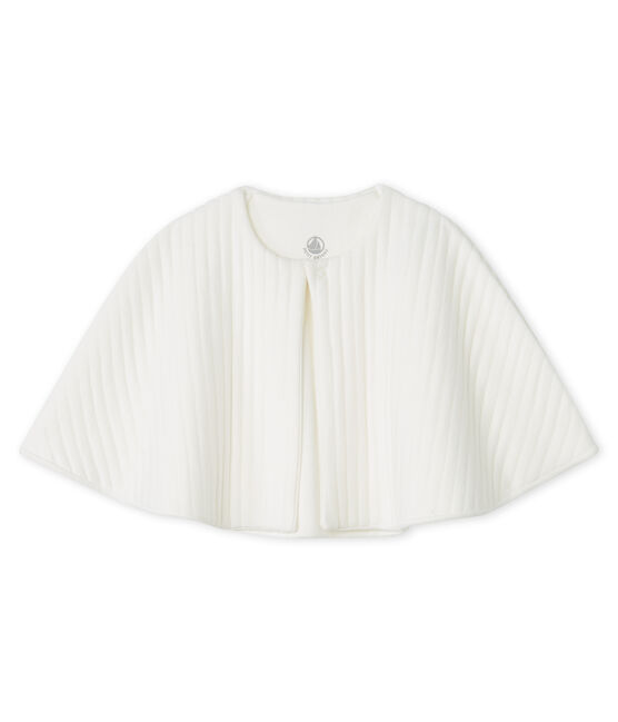 Baby-Cape aus gestepptem Doppeljersey weiss MARSHMALLOW