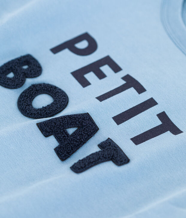Sweatshirt mit Printmotiv aus Molton blau
