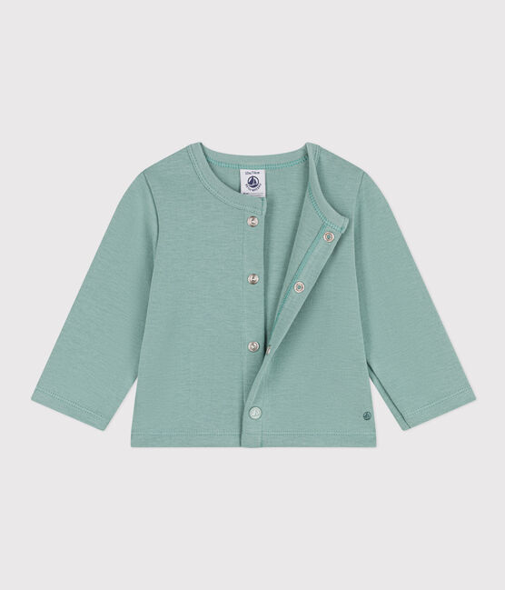 Baby-Cardigan aus dichtem Jersey grün PAUL