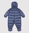 Baby-Fliegeroverall mit Streifenmuster blau SMOKING/weiss MARSHMALLOW