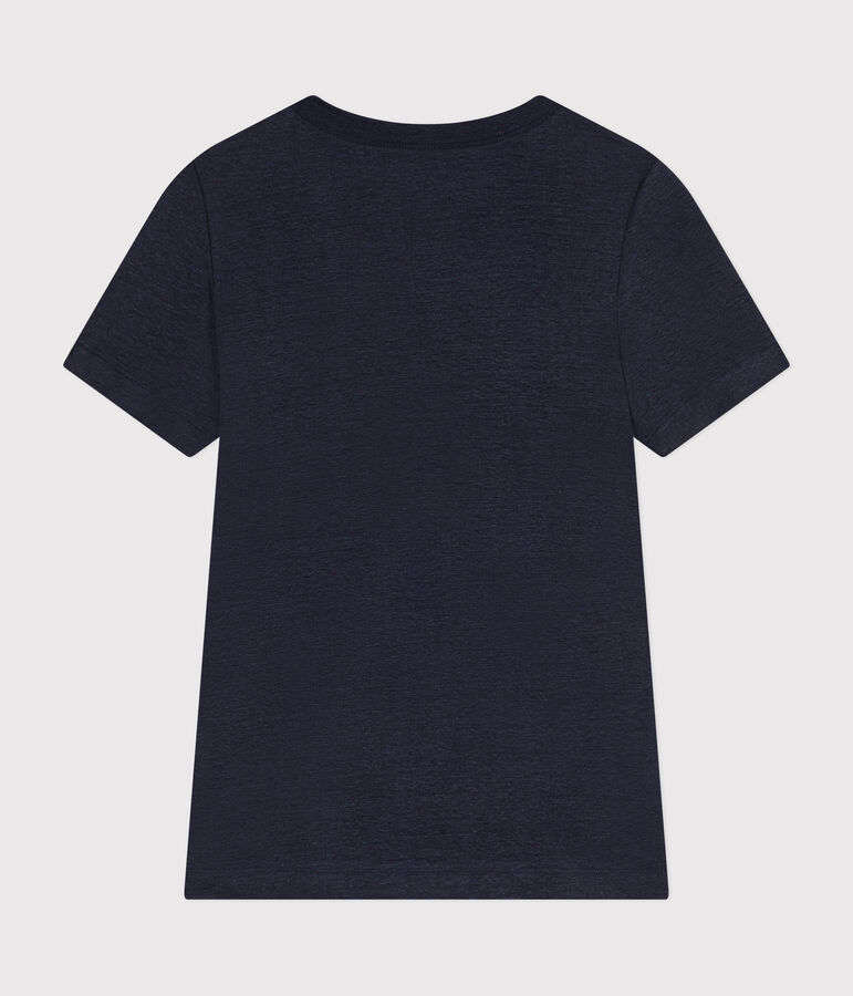 Damen-T-Shirt L'Iconique aus Leinen blau